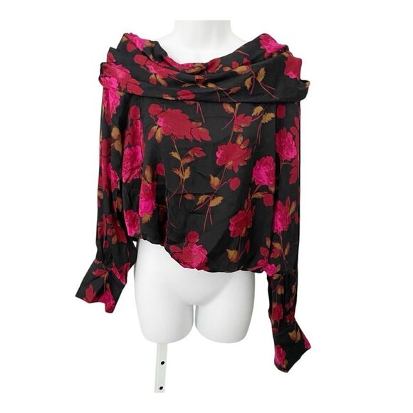 NWT Free People Potter Floral Printed Off-Shoulder Top size Medium - Picture 6 of 9